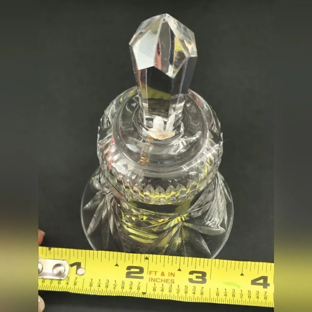 Vintage crystal etched bell